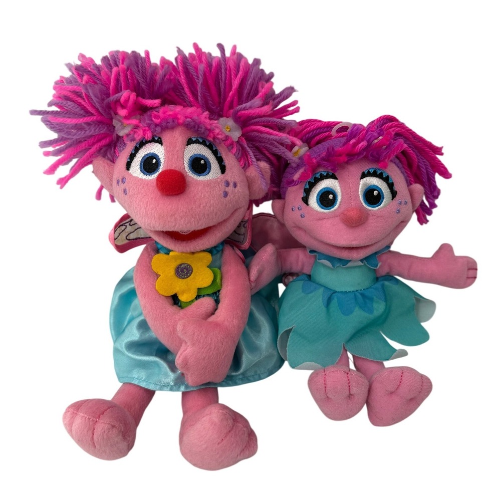 Sesame Street Abby Cadabby Plush Lot Gund Hasbro Fairy Stuffed Toy Pink 9" 11"